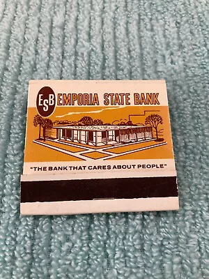 Vintage Matchbook:  Emporia State Bank - Emporia KS - 30 Strike Full - Unstruck • $4.99