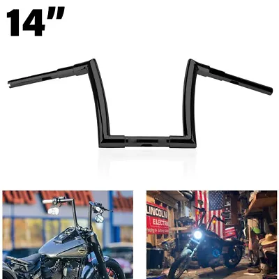 14  Inch Rise Motorcycle Horn Ape Hanger Handlebar For Harley Road Glide FLTRX • $115