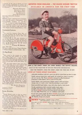 Finest Thing On 3 Wheels Wavex Wizard Tricycle Ad 1947 • £9.72