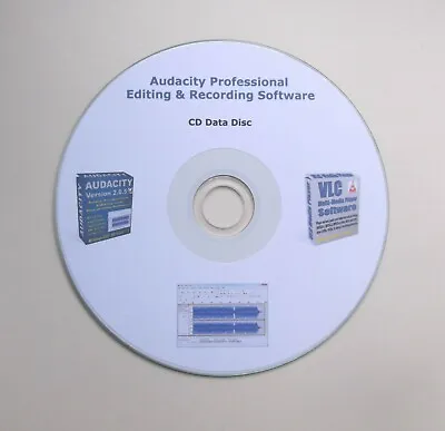 Audacity 2 Professional Audio Production Editing & Recording Software + More  • £3.99