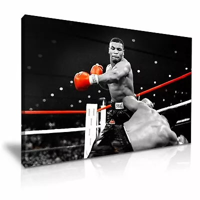 Mike Tyson Great Hit Knockout Boxing Canvas Modern Home Art ~ 5 Size To Choose • £12.99