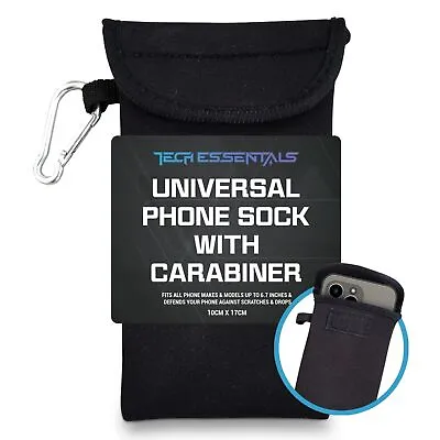 £4.99 • Buy Neoprene Phone Case Sock Cover Pouch Universal Mobile To 6.7  For IPhone Samsung