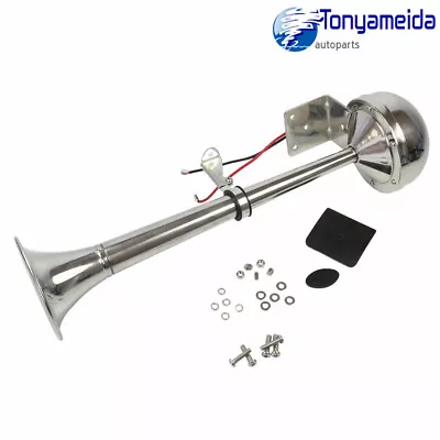 390mm Air Horn 12V Single Trumpet Electric Horn Marine Truck Car Boat Train SUV • $33.99