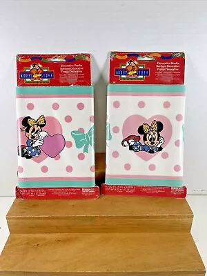 NOS SEALED LOT OF 2 Mickeys Stuff For Kids Minnie Mouse N Me Decorative Borders  • $25.34