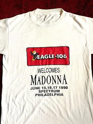 Madonna Blond Ambition Tour Promo Fm Radio Shirt Eagle 106 Philadelphia 1990 Sex • £144.63