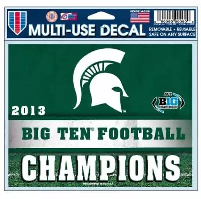 Michigan State Spartans 2013 Big Ten Football Champions 4.5  X 6  Ultra Decal  • $6.99