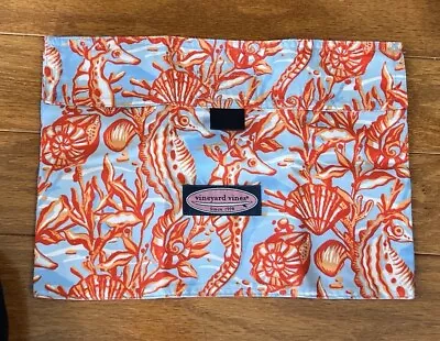 Vineyard Vines Small Carry Pouch Makeup Bag Orange And Blue • $5