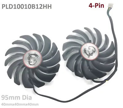 95mm MSI GTX 1060 1070Ti 1080Ti RX 480 570 580 GAMING Dual Fan PLD10010B12HH 4P • $25.86