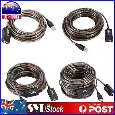 $18.80 • Buy 5/10/15/20m USB 2.0 Extension Cable Male To Female Active Repeater Extender Cord