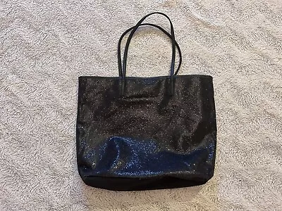 Macy's Micro Sequin Sparkle Tote Bag Black • $10.77