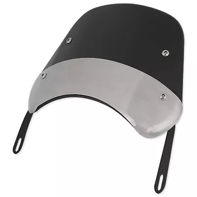 Universal 5 -7  Black Round Headlight Motorcycle Windshield Windscreen • $26.59