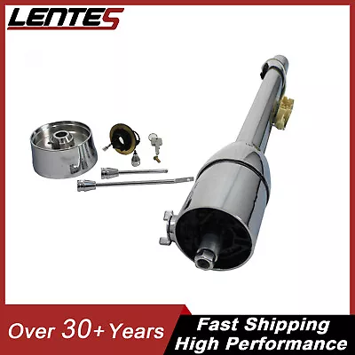 30  Floor Shift Tilt Steering Column W/ Ignition Keys & Steering Wheel Adapter • $179.99