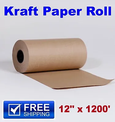 $38.95 • Buy 12  X 1200' Brown Kraft Paper Roll 30 Lb Shipping Wrapping Parts Boxes Packaging