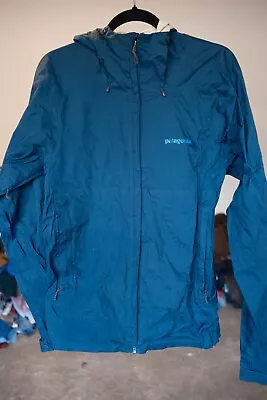 Patagonia Torrentshell Rain Jacket Men's Size Medium Waterproof Blue Hooded • $55.95