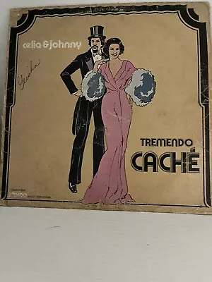 Celia & Johnny Pacheco ‎- Tremendo Cache Vinyl LP Salsa Bolero Vaya Records • $25