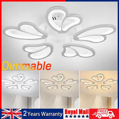 Living Frame Lights White Chandelier Light Pendant Modern LED Room Ceiling Xsnxa • £46.69