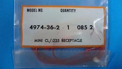 Pomona 4974-36-2 INSULATED MINI GATOR CLIP TO SQUARE PIN RECEPTACLE 36  RED • $6.95