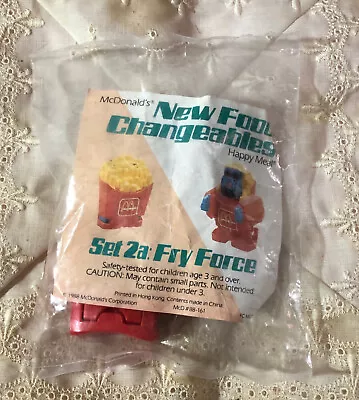 VINTAGE 1988 McDONALD'S NEW FOOD CHANGEABLES HAPPY MEAL TOY -SET 2a: FRY FORCE • $15.99