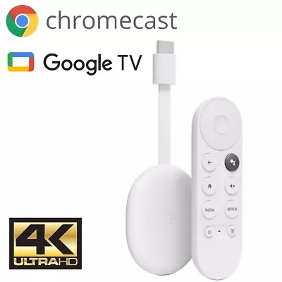 $79.88 • Buy Google Chromecast With Google TV 4K Snow White