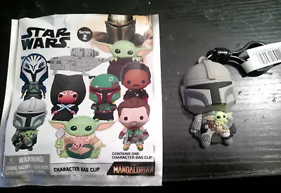 NEW STAR WARS Series 2 Character Bag Clip THE MANDALORIAN WITH THE CHILD YODA • $15