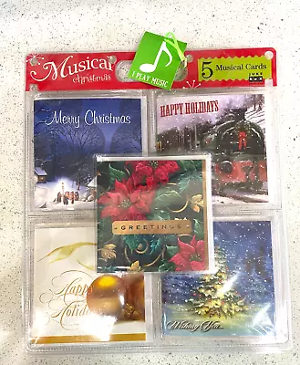 Musical Greeting Cards Lot Of 5 New In Package Christmas Holidays Jukebox  • $19.99