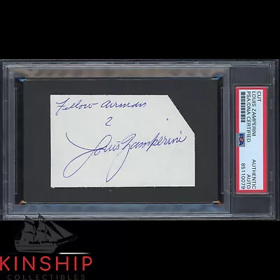 Louis Zamperini Signed Cut PSA DNA Slabbed WW2 Olympic Auto Inscribed Rare C2423 • $299