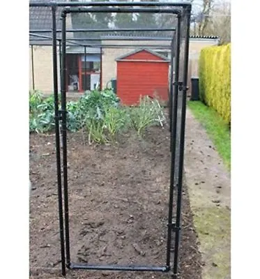 Premium Cage Door Kit Black Aluminium Tubes Gardening Walk In Garden Protection • £134.99