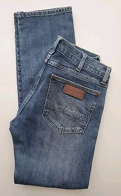 Wrangler Retro Men's Slim Straight STRETCH Western Blue Denim Jeans 29 X 32  • $21.99