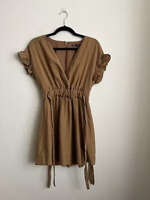 ZARA WOMENS Tie Sides Dress Brown Womens Size XS • $30