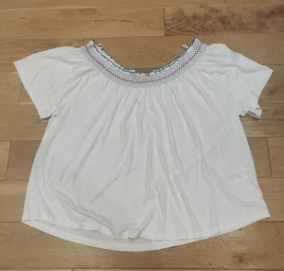 Debenhams Ladies White Bardot Top - Size 22 • £3.50