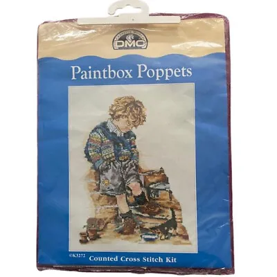 DMC Paintbox Poppets In Trouble Again 16 Count Aida 20 X 25.5cm • £12