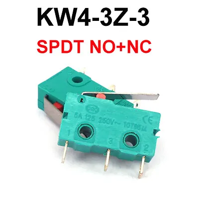 KW4-3Z-3 Micro Switch 3 Terminals Short Straight Lever KW4 Limit Switch Green • $1.49