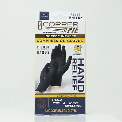 Copper Fit Guardwell Gloves Full Finger Hand Protection 1 Pair Large/X-Large • $12.89