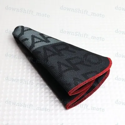 $22.90 • Buy For JDM Red Stitches Recaro Racing Hyper Fabric Shift Knob Shifter Boot  MT/AT 4