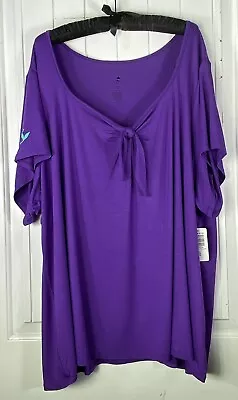 Torrid The Little Mermaid Ariel Purple Tee Top T Shirt Plus Size 6 6X 30 NWT • $33.20