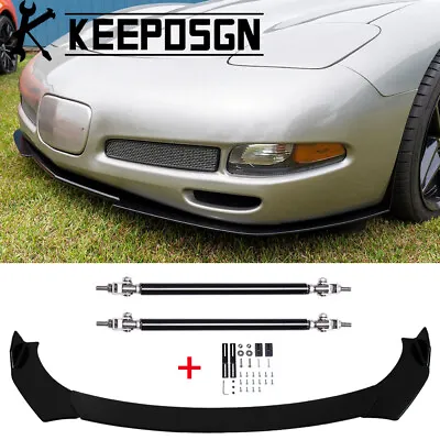 Gloss Front Bumper Lip Splitter Lower Body Kit For Chevy Corvette C5 1997-2004 • $65.74