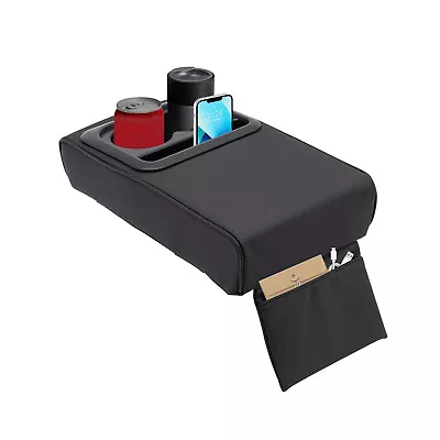 NEW Universal Car Armrest Lid Cover Center Console Storage Cup Holder Organizer. • $39.90