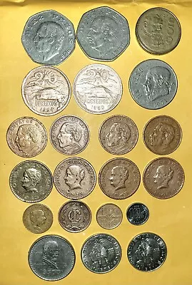 OLD MEXICAN COIN LOT Of 21 Coins Total 1905-PRESENT  • $25