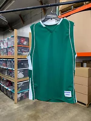 Green Basketball Jersey With White Piping • $2.80