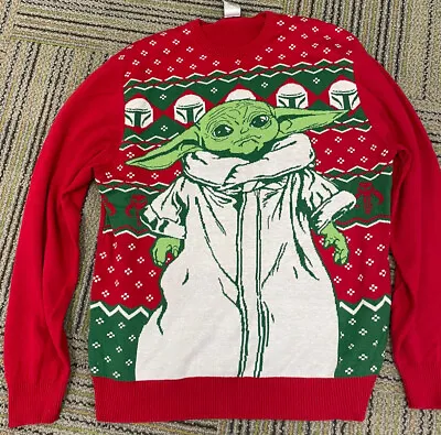 $9.99 • Buy Star Wars Mandalorian Ugly Christmas Sweater Baby Yoda XXL