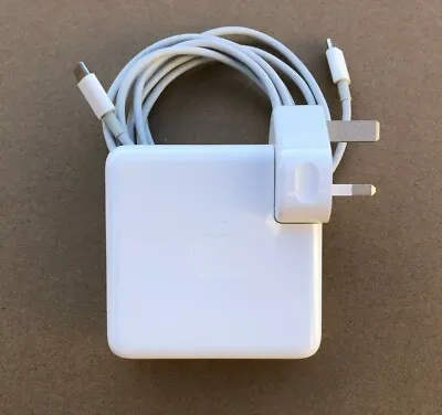 Genuine Apple 87W USB-C Macbook Pro & Air Power Adapter Charger With Cable A1719 • £39.99