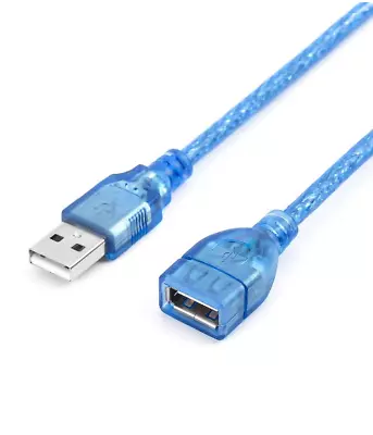 $4.39 • Buy USB 2.0 Cable High Speed Type Male To Female 1.5M Blue 58032