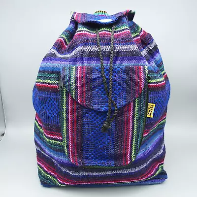 MOLINA Indian Bag BACKPACK 15x15 Bohemian Mexican Blanket Bag • $15