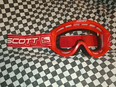 Vintage SCOTT 89  RED  Goggles/mask   Guard mxama Motocross Helmet Visor  • $159