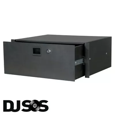 Pulse RD4 19 INCH RACK DRAWER - 4U LOCKABLE RACKMOUNT STUDIO DRAW 19  CASE PA DJ • £68.47