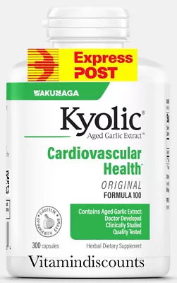 Kyolic  Aged Garlic Extract  Odorless Organic Capsules 300 CAPSULES 600mgs Value • $69.99