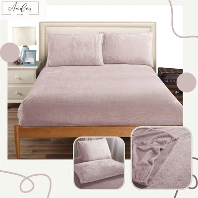 $27 • Buy Ramesses Warm Soft Teddy Fleece Fitted Sheet COMBO SET/S/KS/Double/Queen/King