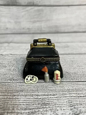 Vintage PHB Doctors Bag Hinged Trinket Box With Doctor Equipment Charms • £24.10