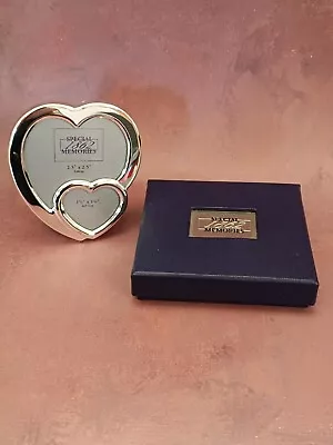 Small Silver Plated Special Memories Double Hearts Photo Picture Frame • £6.67