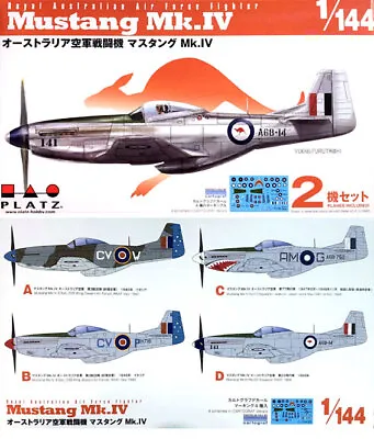 Ozmods 1/144 Royal Australian F-51 Mustang Mk. IV (2 Kits) • $25.50